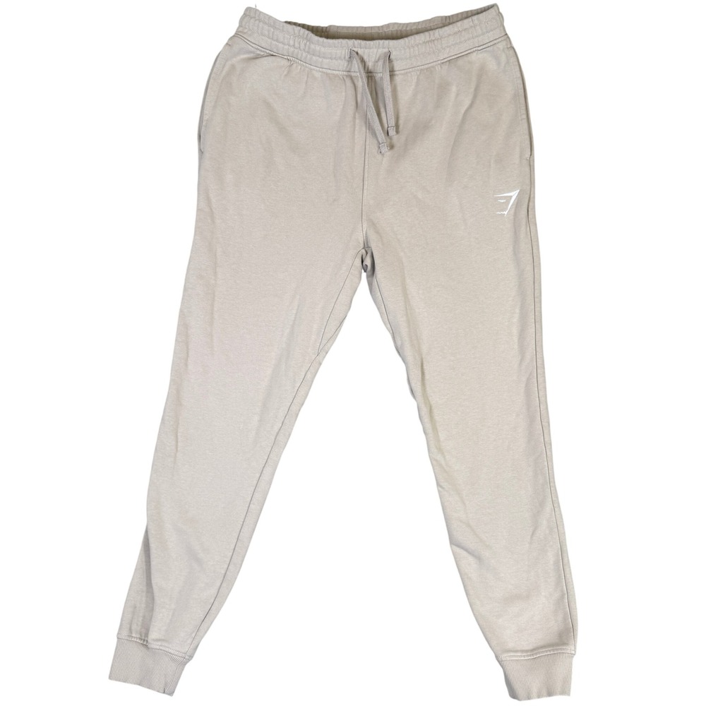 Gymshark Rest Day Essentials Joggers Beige Tan Fleece Sweatpants Large A2A4H